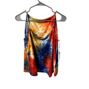 Susana Monaco Tie-Dye Tank Women Medium Multicolor Thin Straps relaxfit Office
